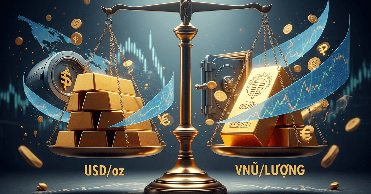 Cách Quy Đổi Giá Vàng Thế Giới (USD/oz) Sang VNĐ/Lượng Tự Tính Được