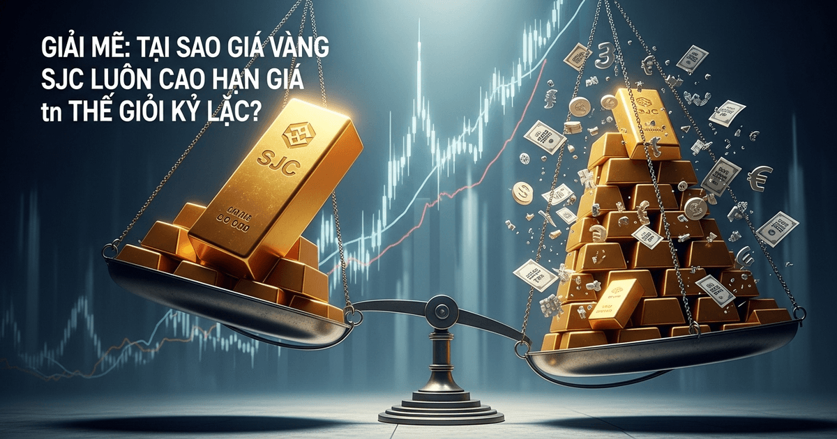 Giải Mã: Tại Sao Giá Vàng SJC Luôn Cao Hơn Giá Thế Giới Kỷ Lục?